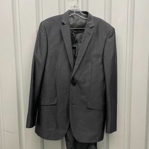 Grey Fitted Stylish Business Suit
